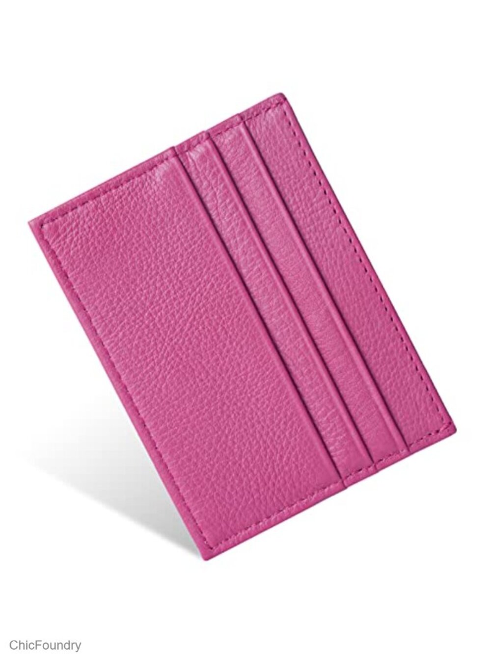 RFID Blocking Slim Leather Card Holder Wallet 6 Slots Cash Pocket Minimalist